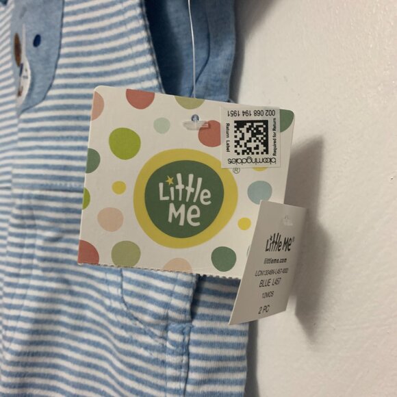 Puppy Appliqué Cotton T-Shirt & Shortalls Set - Picture 5 of 9